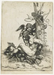 Mars bundet af Amor, ca. 1515-1520 (tørpunkt)